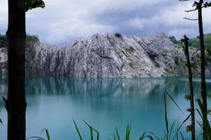 Limestone Mountains after the explosion of concessions. photo