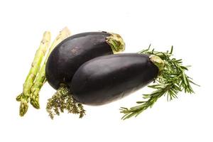 Eggplant on white background photo