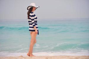 Happy Beautiful Woman Enjoying Summer Vacation photo