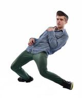 young man dancing photo