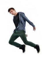 young man dancing photo