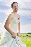 beautiful bride outdoor photo