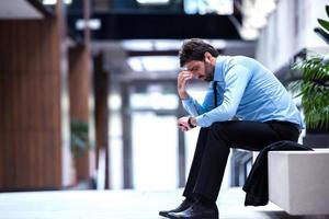 frustrated young business man photo