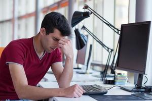 frustrated young business man photo