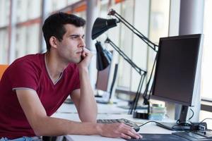 frustrated young business man photo