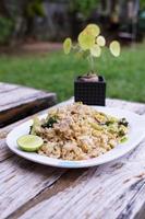 Fried rice is an easy and delicious dish. consisting of eggs Pork and broccoli and still affordable during bad economic times. photo