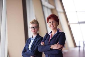 business woman goup at modern bright office photo