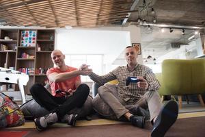 startup Office Workers Playing computer games photo