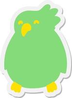 Vector parrot sticker