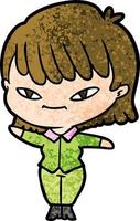 cartoon woman character vector