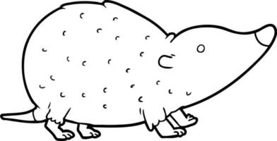 cartoon shrew line art vector