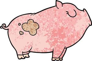 cartoon pig character vector