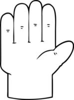 cartoon hand line art vector