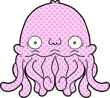 cartoon squid character vector