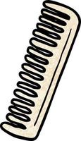 cartoon doodle comb vector