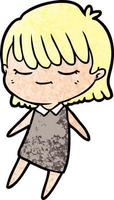 cartoon doodle character woman vector