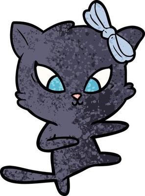 cartoon doodle character cat