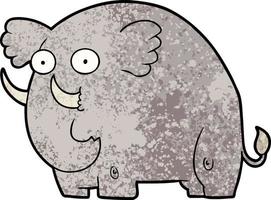 cartoon doodle character elephant vector