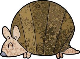 personaje de dibujos animados armadillo vector