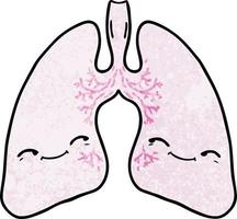 pulmones de dibujos animados de vector