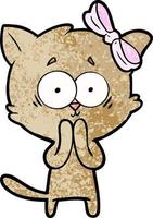 cartoon cat character vector