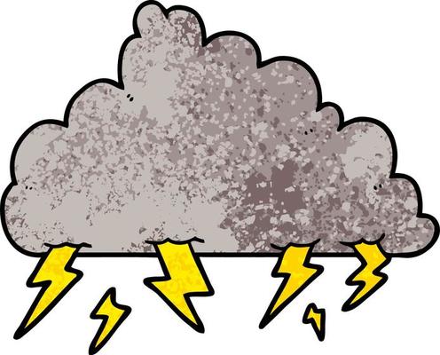 cartoon doodle thundercloud