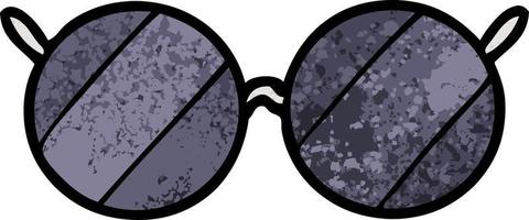 gafas de sol de garabato de dibujos animados vector