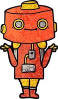 Cartoon robot character vector