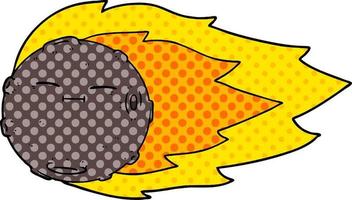 cartoon meteorite character vector