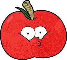 cartoon apple character vector