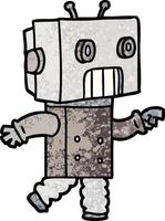 cartoon doodle character robot vector