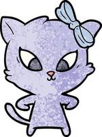 cartoon cat character vector