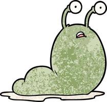 cartoon doodle character slug vector