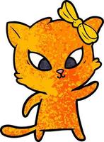 cartoon doodle character cat vector