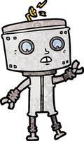 personaje de robot de dibujos animados vector