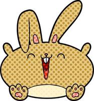 happy cartoon rabbit vector