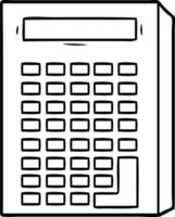 calculadora de dibujo lineal de dibujos animados vector