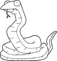 personaje de serpiente de dibujos animados vector