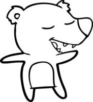 personaje de oso de dibujos animados vector