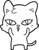 personaje de gato de dibujos animados vector