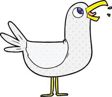 personaje de gaviota de dibujos animados vector