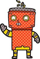 personaje de robot de dibujos animados vector