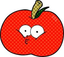 cartoon apple character vector