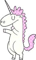 cartoon unicorn character vector