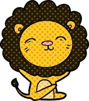 cartoon doodle character lion vector