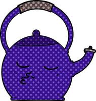 cartoon doodle character kettle vector