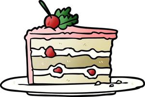 cartoon doodle tasty dessert vector