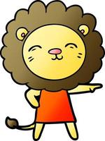 Vector cartoon lion