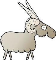 cartoon goat character vector