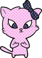 cartoon cat character vector